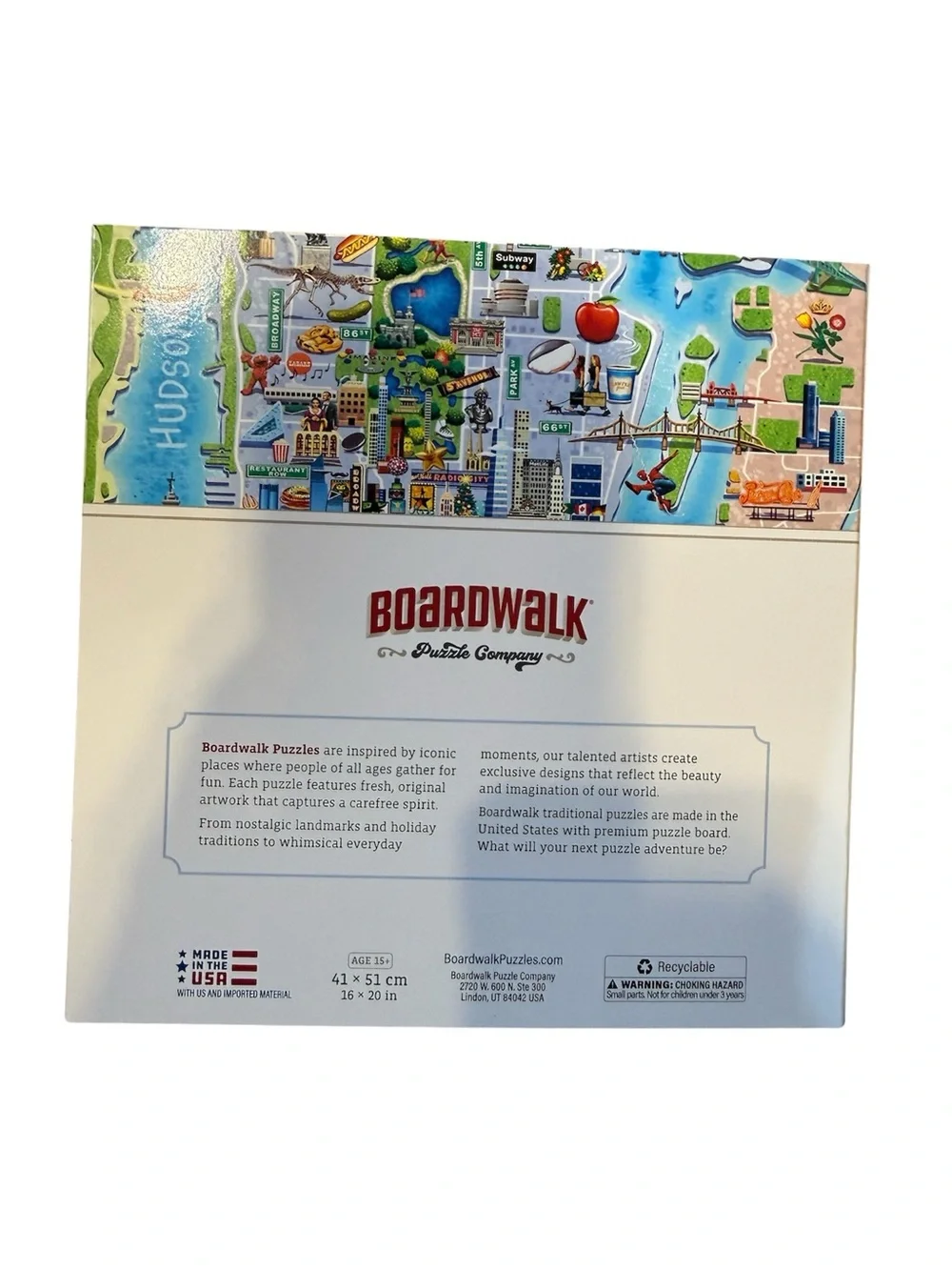 Boardwalk Puzzles New York NY 500 Pieces Jigsaw Puzzle By James Poai NYC Map New